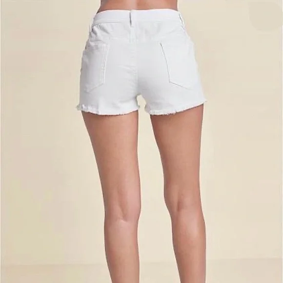 VENUS Cutoff White Jean Shorts, Size 4 - Picture 4 of 11